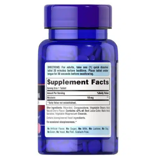 Puritan's Pride Melatonin 10 mg (120 Tablets) - Image 2