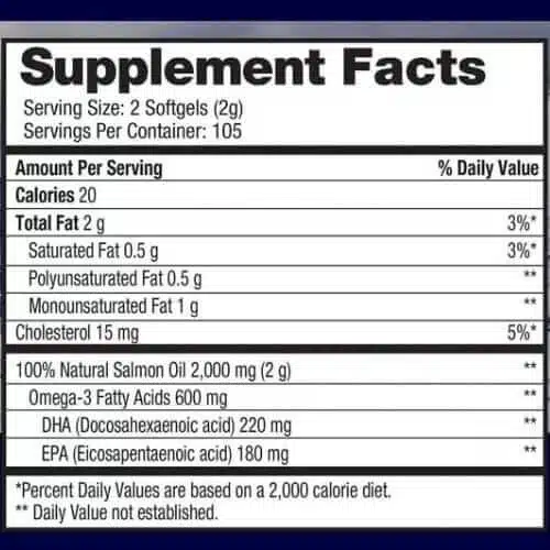 Pure Alaska Omega-3 Wild Alaskan Salmon Fish Oil 1000mg (210 Capsules) - Image 2