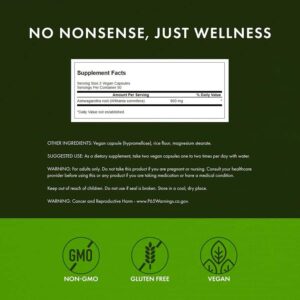 Swanson Ashwagandha Capsules Supplement facts