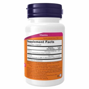 NOW Foods, Mega D-3 & MK-7 Capsules supplement facts