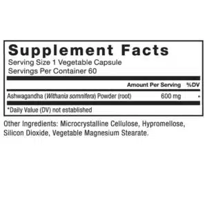 Force Factor Ashwagandha 600 mg (60 Capsules)