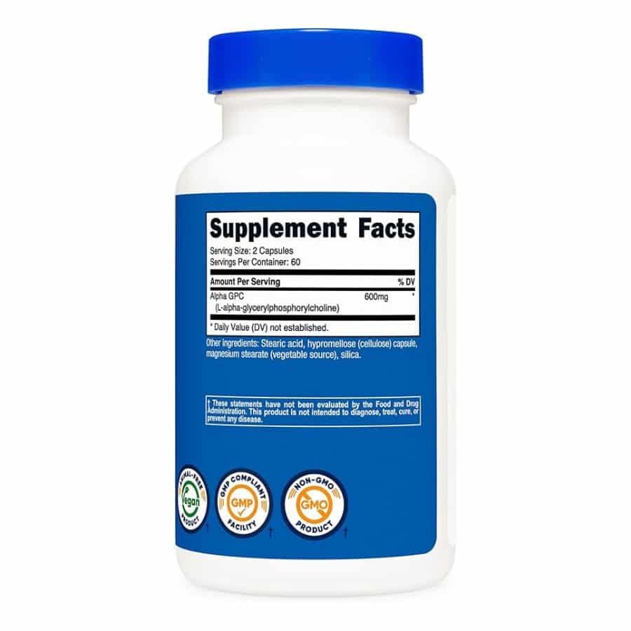 Nutricost Alpha GPC 600mg, 120 Vegetarian Capsules price in Bangladesh