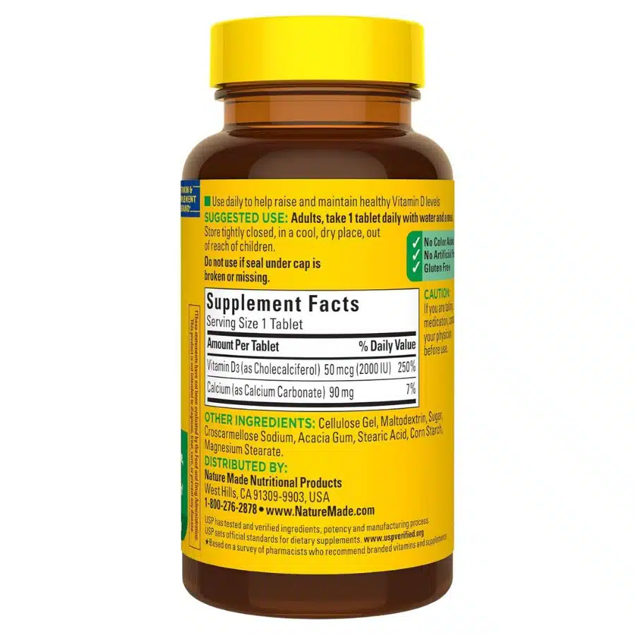 Nature Made Vitamin D3 2000 IU 50 mcg (100 Tablets) Price in Dhaka