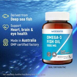 WATSONS Omega 3 Fish Oil 1000mg in bd