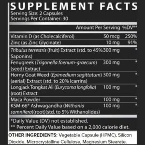 Nutrex Research, T-Up Max Supplement information