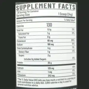 rc whey king supplement facts