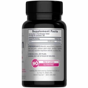  NeoCell Biotin 10000 Mcg Fast Dissolve for Healthy Hair & Skin (180 Tablets) price in Bangladesh