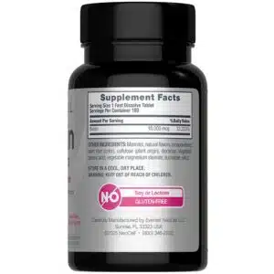 NeoCell Biotin 10000 Mcg Fast Dissolve for Healthy Hair & Skin (180 Tablets)