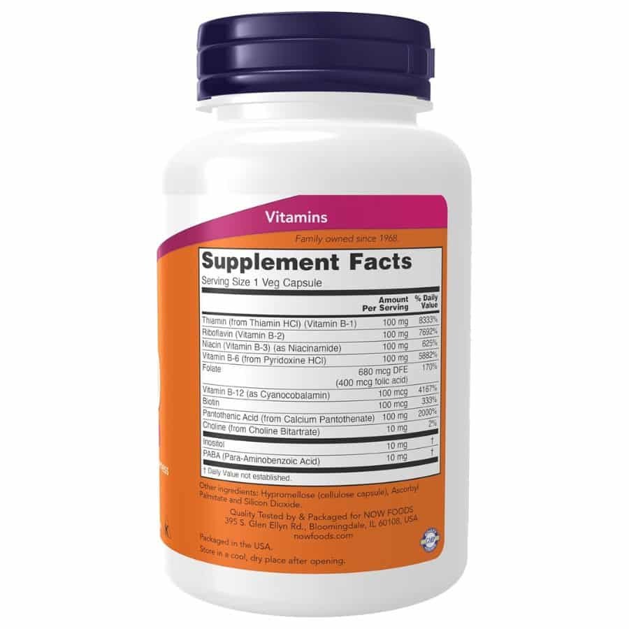 NOW Foods Supplements, Vitamin B-100,Nervous System Health(100 Capsules) price in Bangladesh