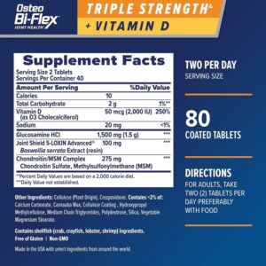 Osteo Bi-Flex Triple Strength with Vitamin D (80 Tablets) price in Bangladesh