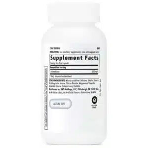 GNC Glutathione 500mg With Vitamin C For Clear & Radiant Skin | 60 Veg Capsules