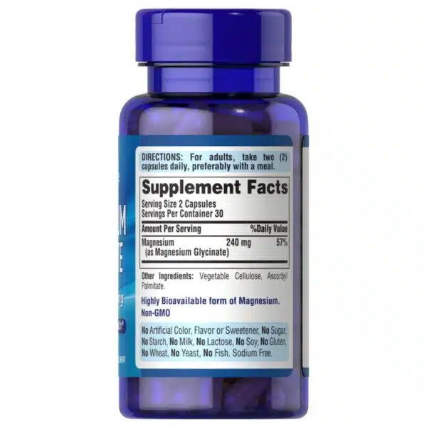 Puritan's Pride Magnesium Glycinate 240 mg(60 Capsules) Price in Dhaka