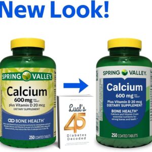 Spring Valley Calcium 600 mg Plus Vitamin D3, (250 Tablets) price in Bangladesh