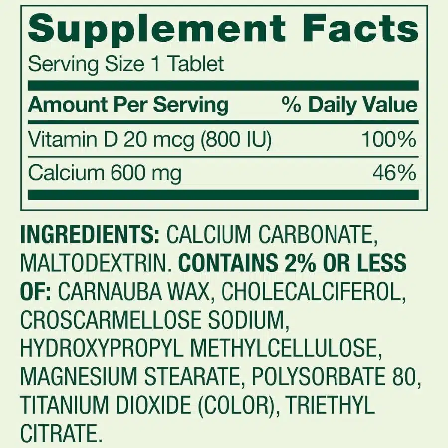 Spring Valley Calcium 600 mg Plus Vitamin D3, (250 Tablets) price in Dhaka