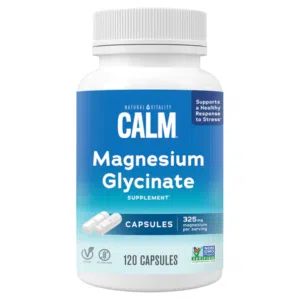 Natural Vitality Calm Mood & Stress Relief Capsules | Magnesium Glycinate | 120 Capsules