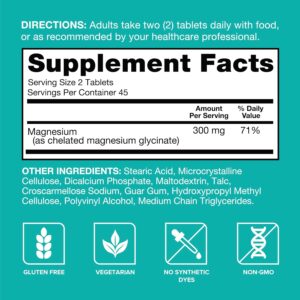 Qunol Magnesium Glycinate 300mg, 100% Glycinate Chelated Magnesium Supplement, (90 Tablets) Price in Bangladesh