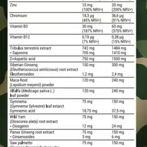 Army1 Test-X Testosterones Booster 240mg (120 Capsules)