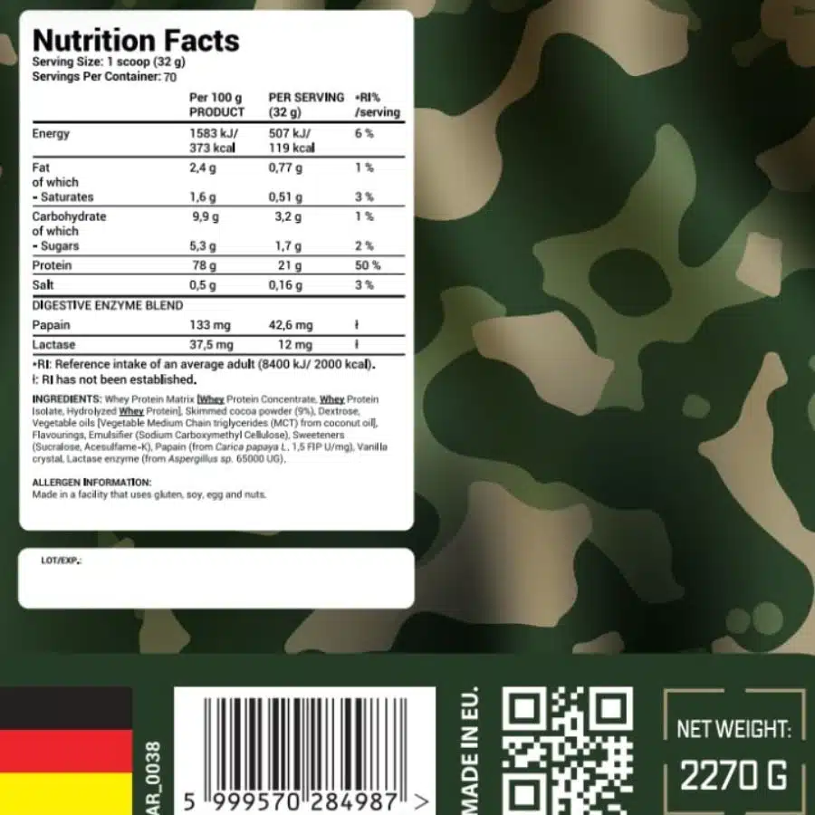 Army 1 whey professional protein powder (2000g) price in Bd