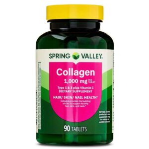 Spring Valley Collagen Type 1 & 3 Plus Vitamin C Hair Skin Nails 1,000 mg 90 Count price in Bangladesh