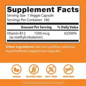 Doctor’s Best Fully Active B12 1500 mcg 60 Veggie Caps