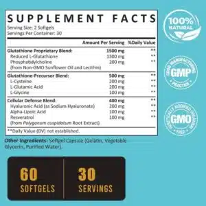 Zeylamum 2400 MG Liposomal Glutathione (60 Softgels) price in Bangladesh