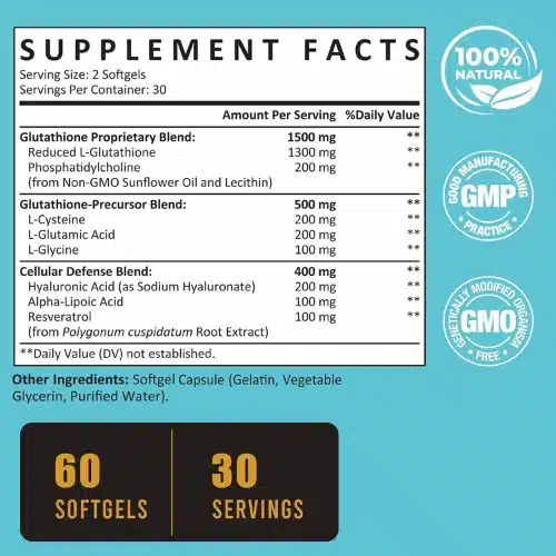 Zeylamum 2400 MG Liposomal Glutathione (60 Softgels) price in Bangladesh