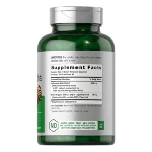 Horbäach Ashwagandha Supplement | Max Strength| Non-GMO, Gluten Free (120 Capsules) price in Bangladesh