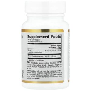 California Gold Nutrition, Vitamin D3 + K2, (60 Veggie Capsules) price in Bangladesh