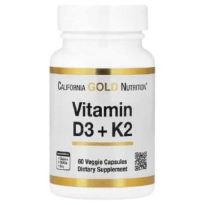 California Gold Nutrition, Vitamin D3 + K2, (60 Veggie Capsules) price in Bd