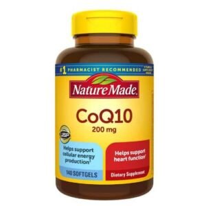 Nature Made CoQ10 200mg Softgels, Dietary Supplement for Heart Health Support (140 Capsules)