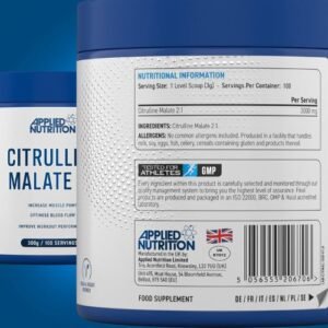 Applied Nutrition Citrulline Malate 2:1 | Nitric Oxide Booster Amino Acid (300g -100 Serving)