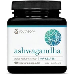 Youtheory Ashwagandha - with Organic KSM-66 Ashwagandha, Support Stress Relief & Energy Levels*(60 Capsules) price in Bd